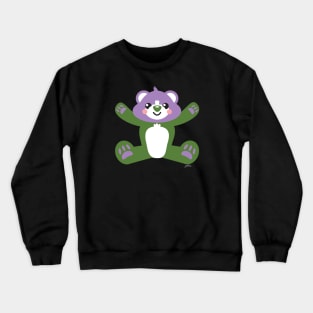 Genderqueer Pride Teddy Bear Crewneck Sweatshirt